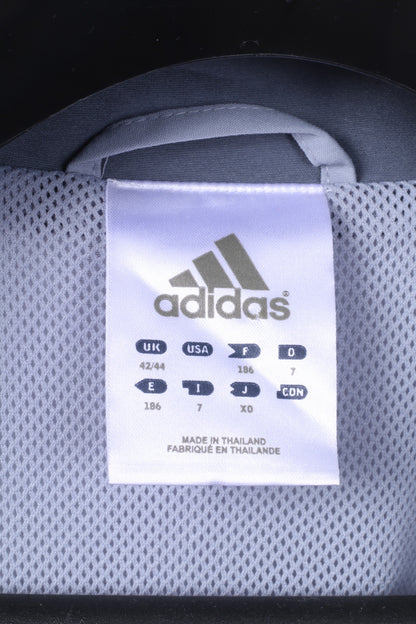 Adidas Veste de sport légère à fermeture éclair pour homme 42/44 XL Gris