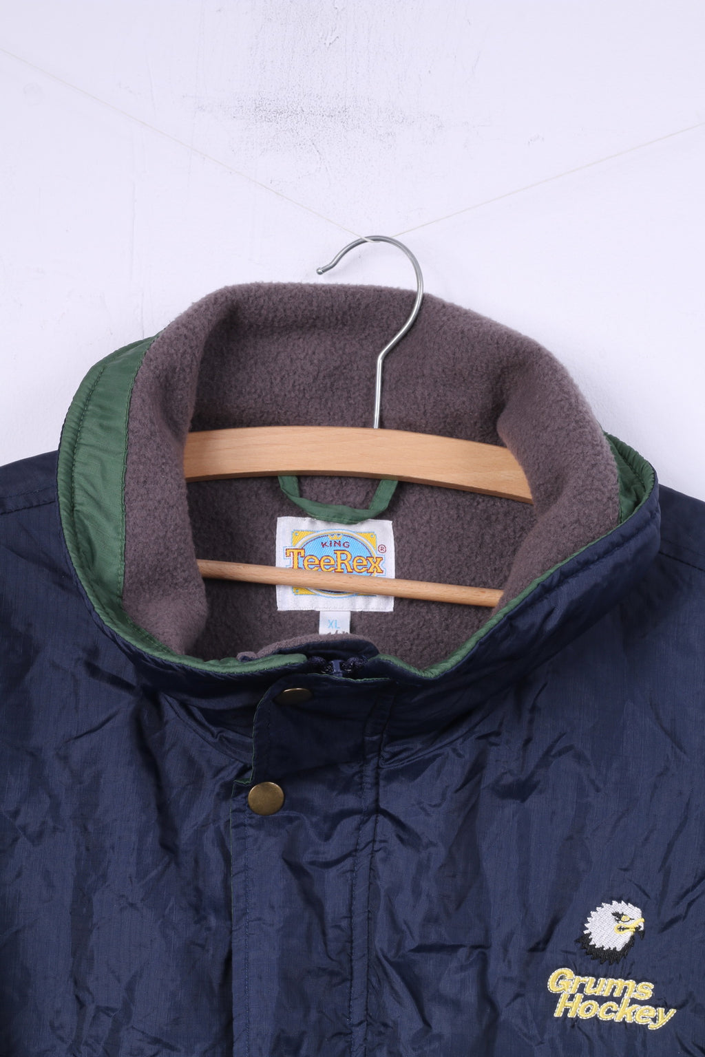 King Teerex Giacca leggera da uomo XL Navy Grums Hockey Sportswear Top con cerniera