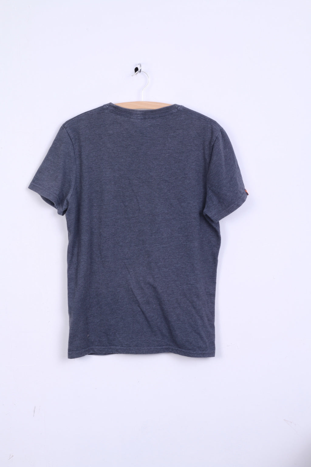 Superdry T-Shirt L Homme Gris Coton Ras du Cou