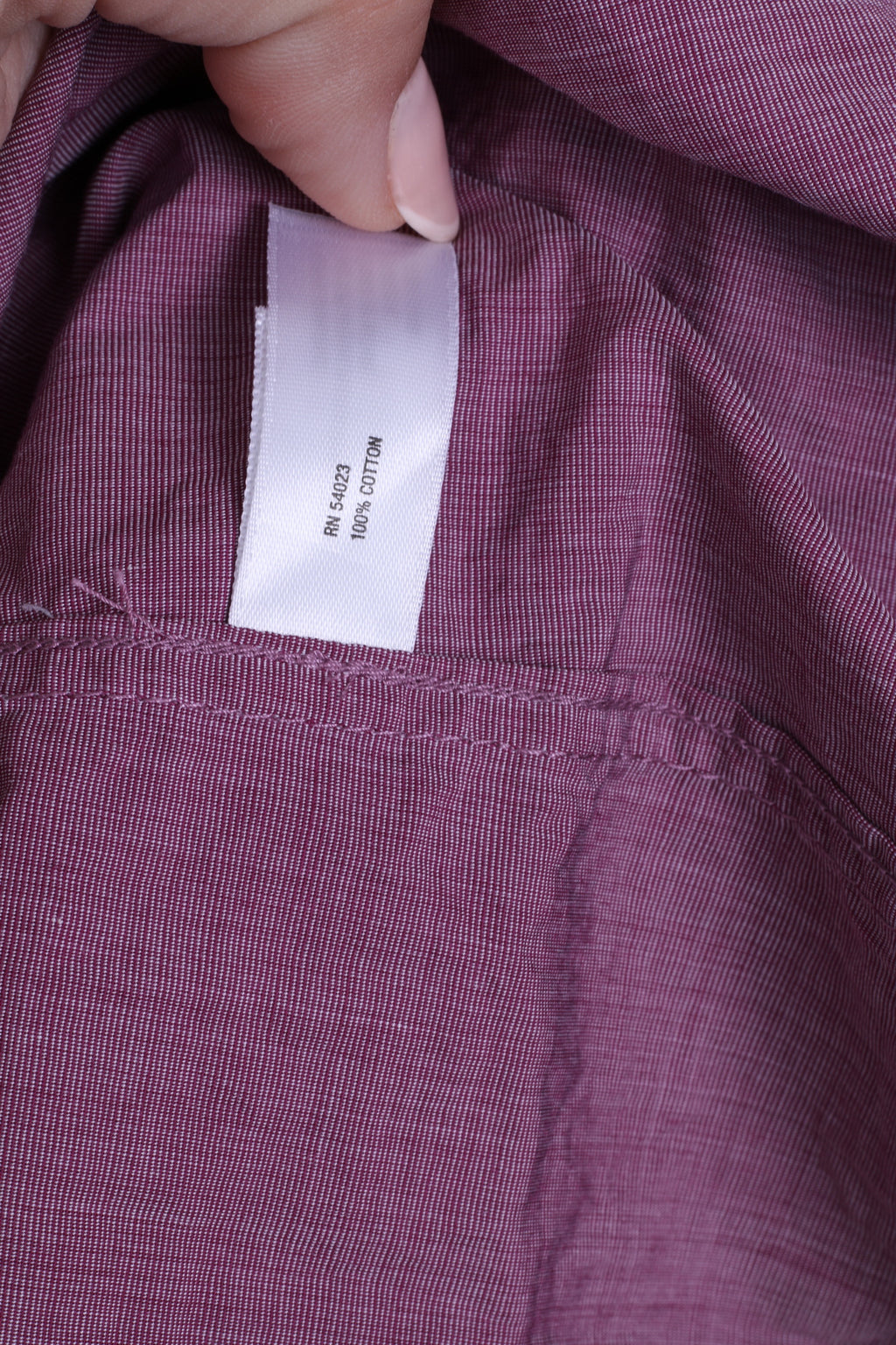 Gap Camicia casual XL da uomo in cotone viola slim fit manica lunga