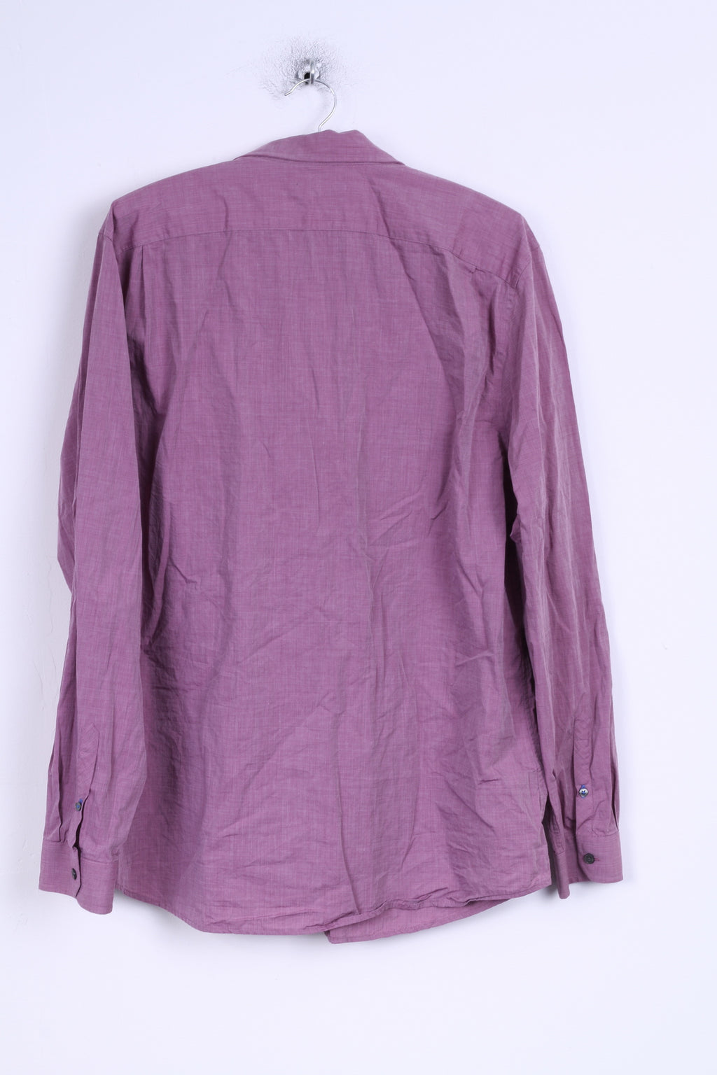 Gap Camicia casual XL da uomo in cotone viola slim fit manica lunga