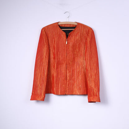 Berri Sport Couture Giacca da donna 40 M Blazer arancione con cerniera intera
