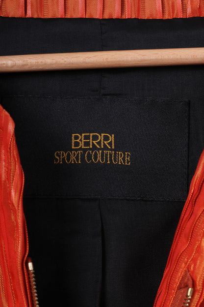 Berri Sport Couture Veste zippée orange pour femme 40 M