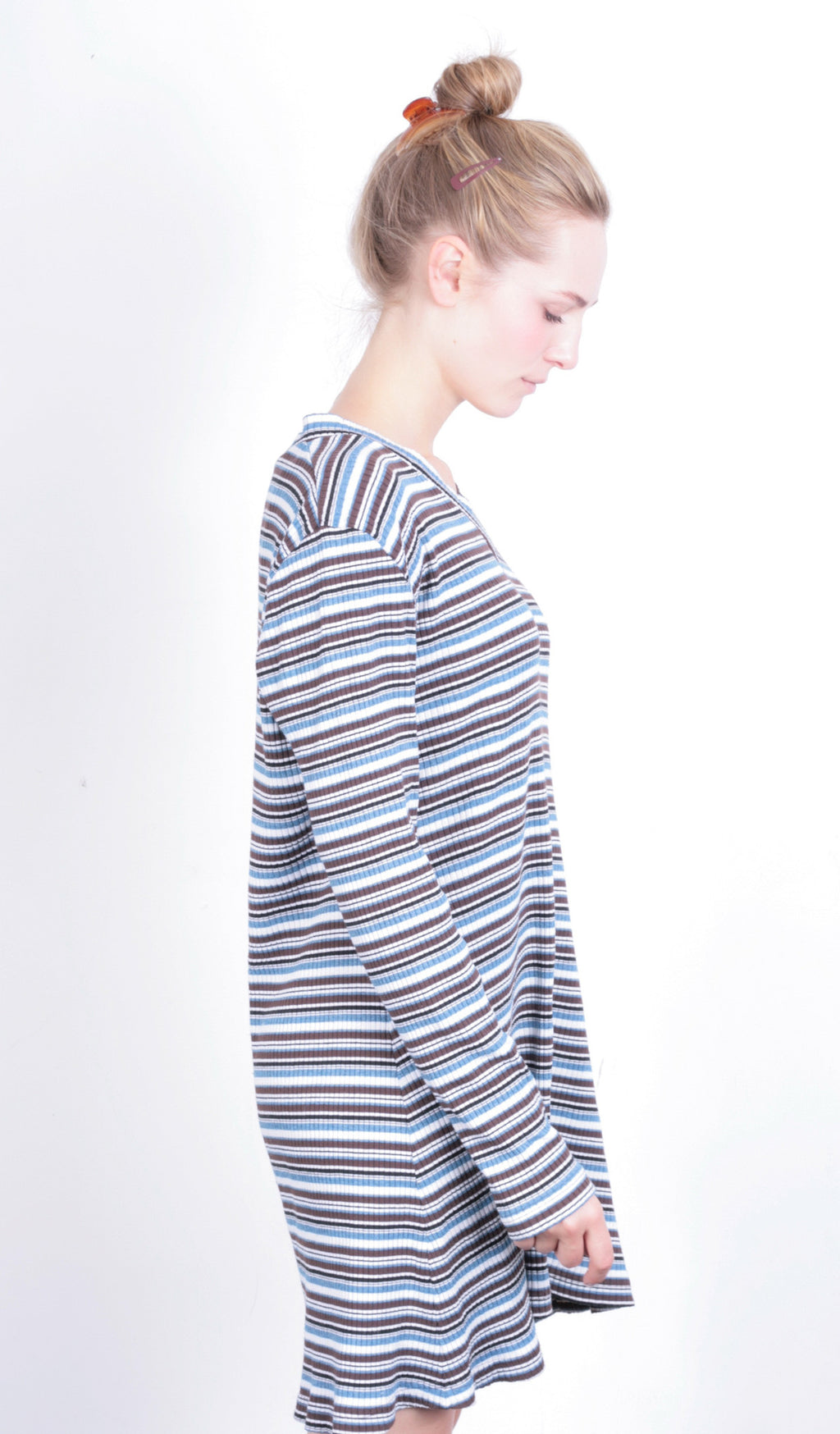 Warner Bros. Women's M Dress Cotton Tweety Striped V Neck - RetrospectClothes