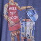 Junk Food Mens L T-Shirt Blue Cotton Graphic Kiss The Cook Classic Tee Top