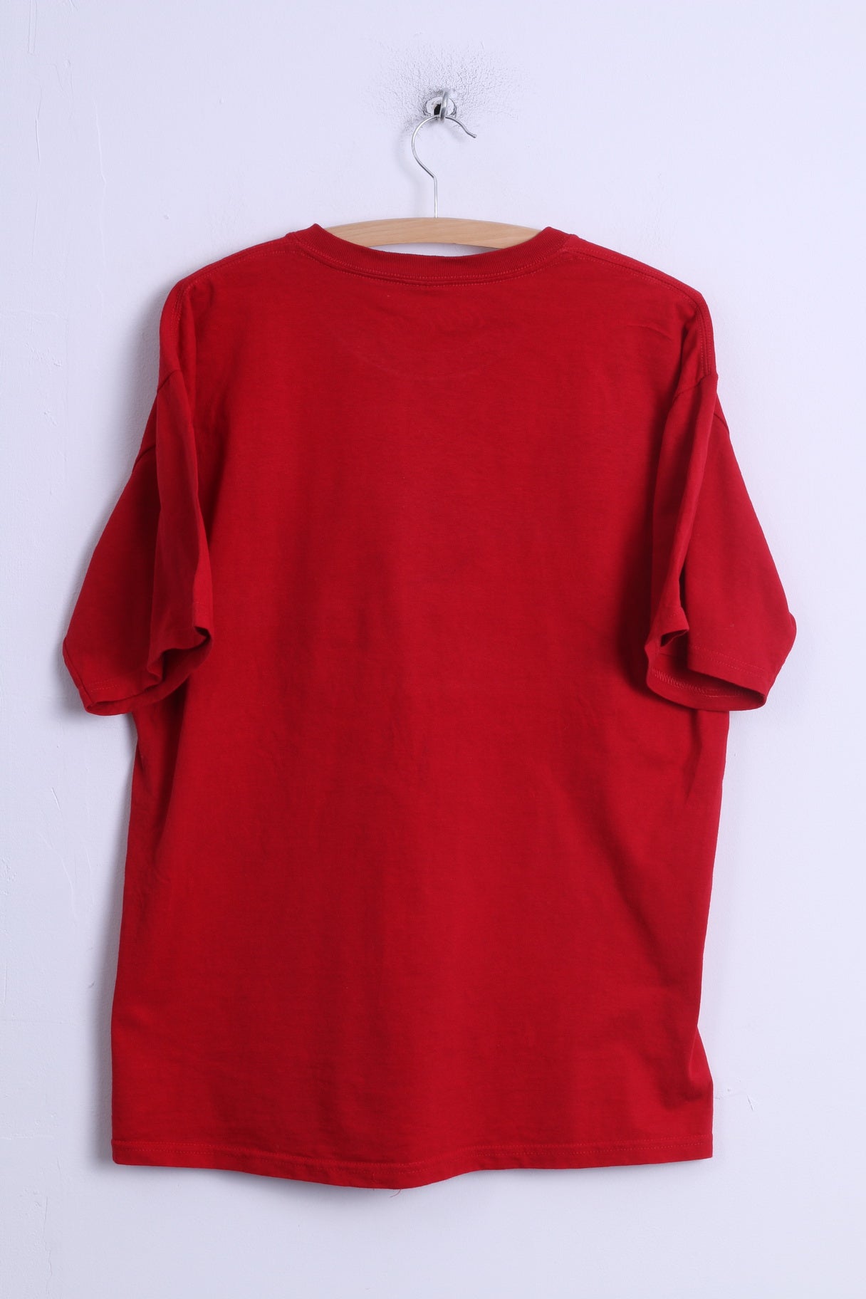 Gildan Mens L T- Shirt Red Cotton Crew Neck Coca Cola Graphic Coke