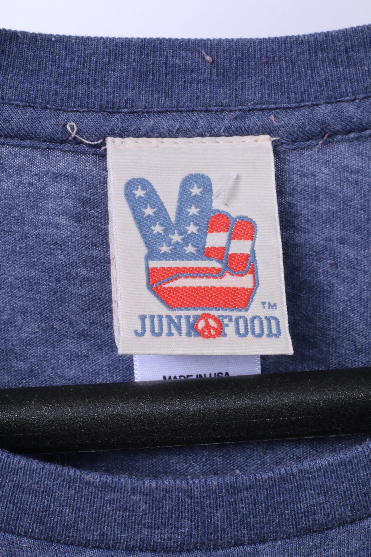 Junk Food Mens L T-Shirt Blue Cotton Graphic Kiss The Cook Classic Tee Top