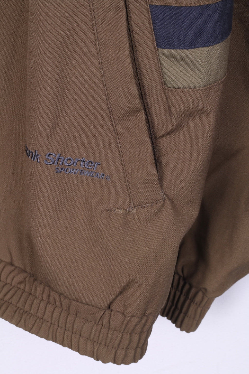 Frank Shorter Mens L Jacket Lightweight Full Zipper Khaki Sportswear Raglan Sleeve Two Pocket