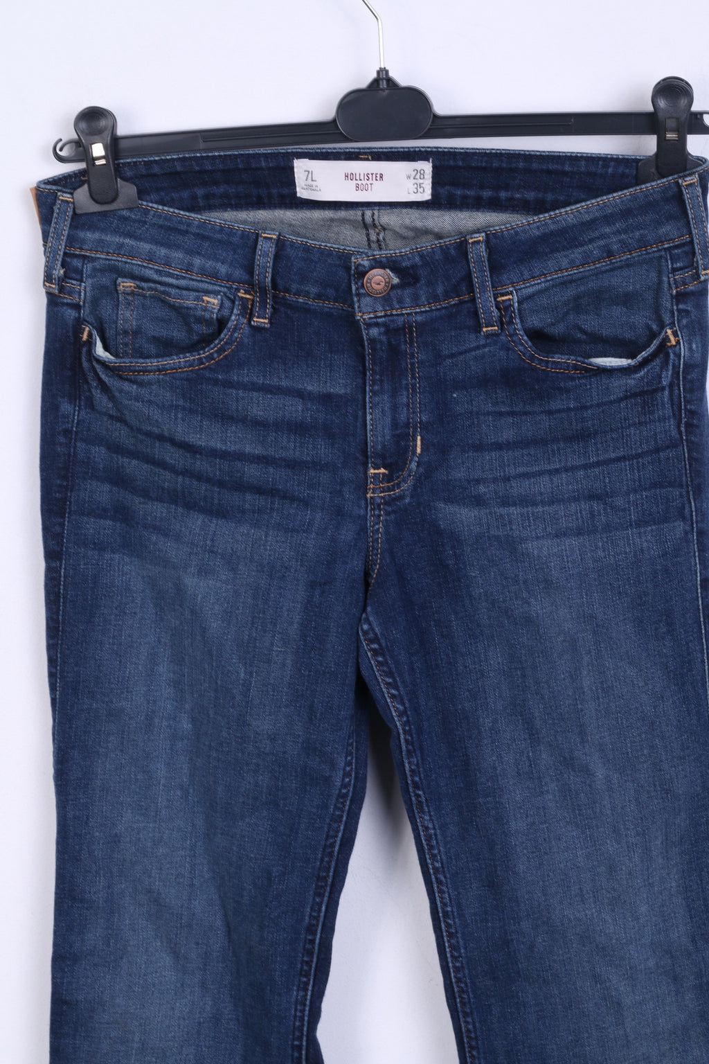 Hollister Boot Womens W28 Denim Trousers Jeans Navy Cotton