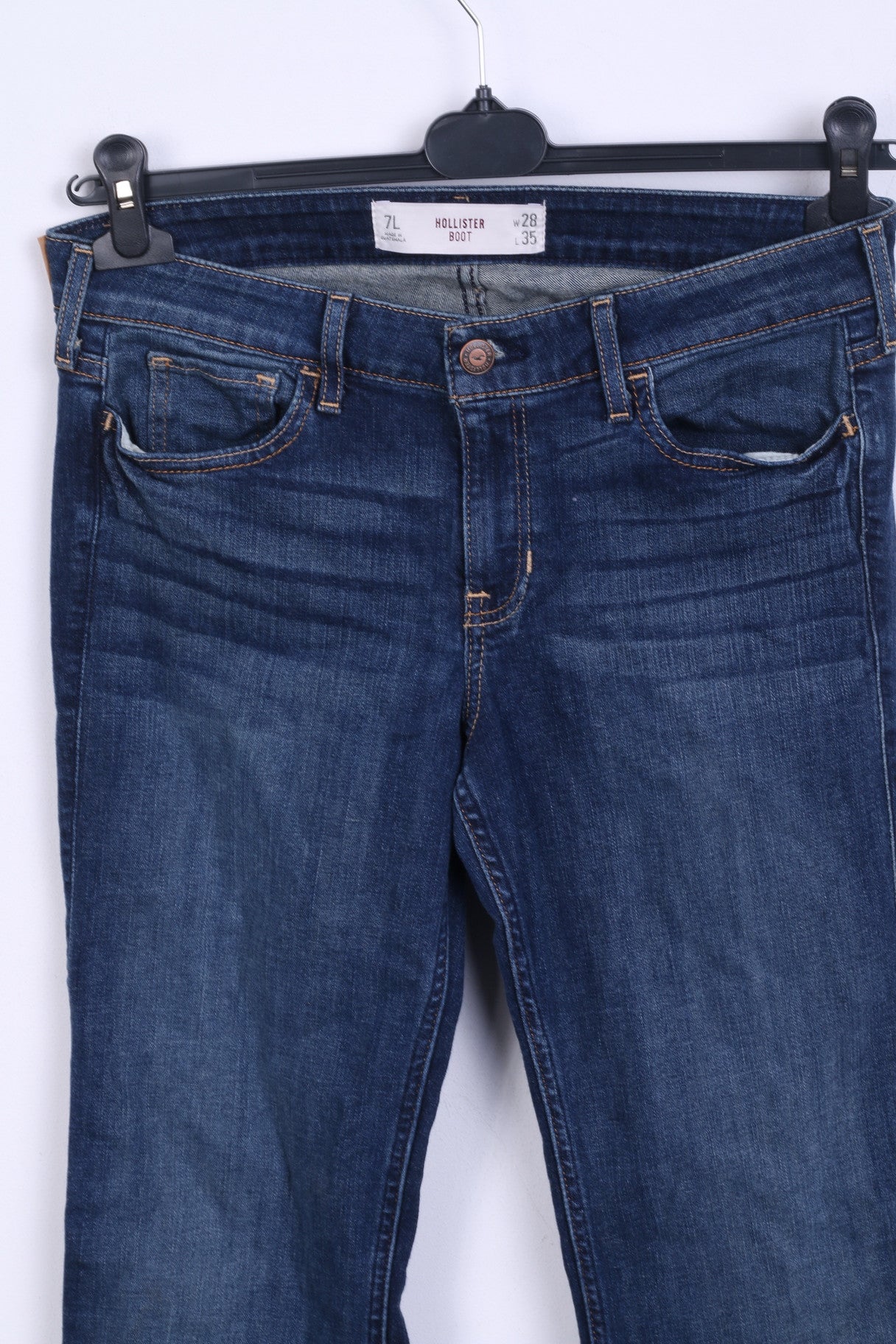 Hollister Boot Womens W28 Denim Trousers Jeans Navy Cotton
