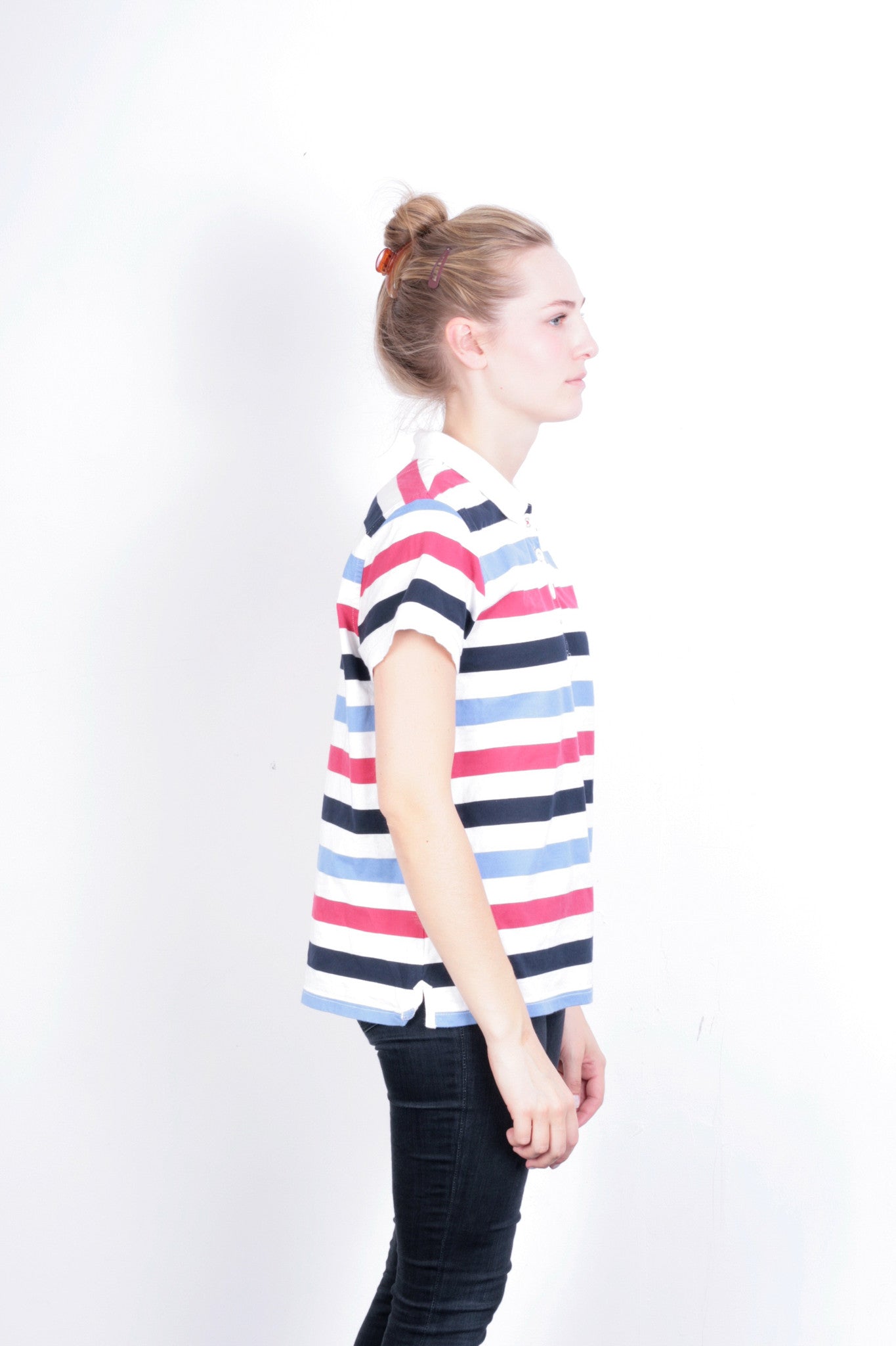 Joules Women's 2XL Polo Shirt Striped White Short Sleeve - RetrospectClothes