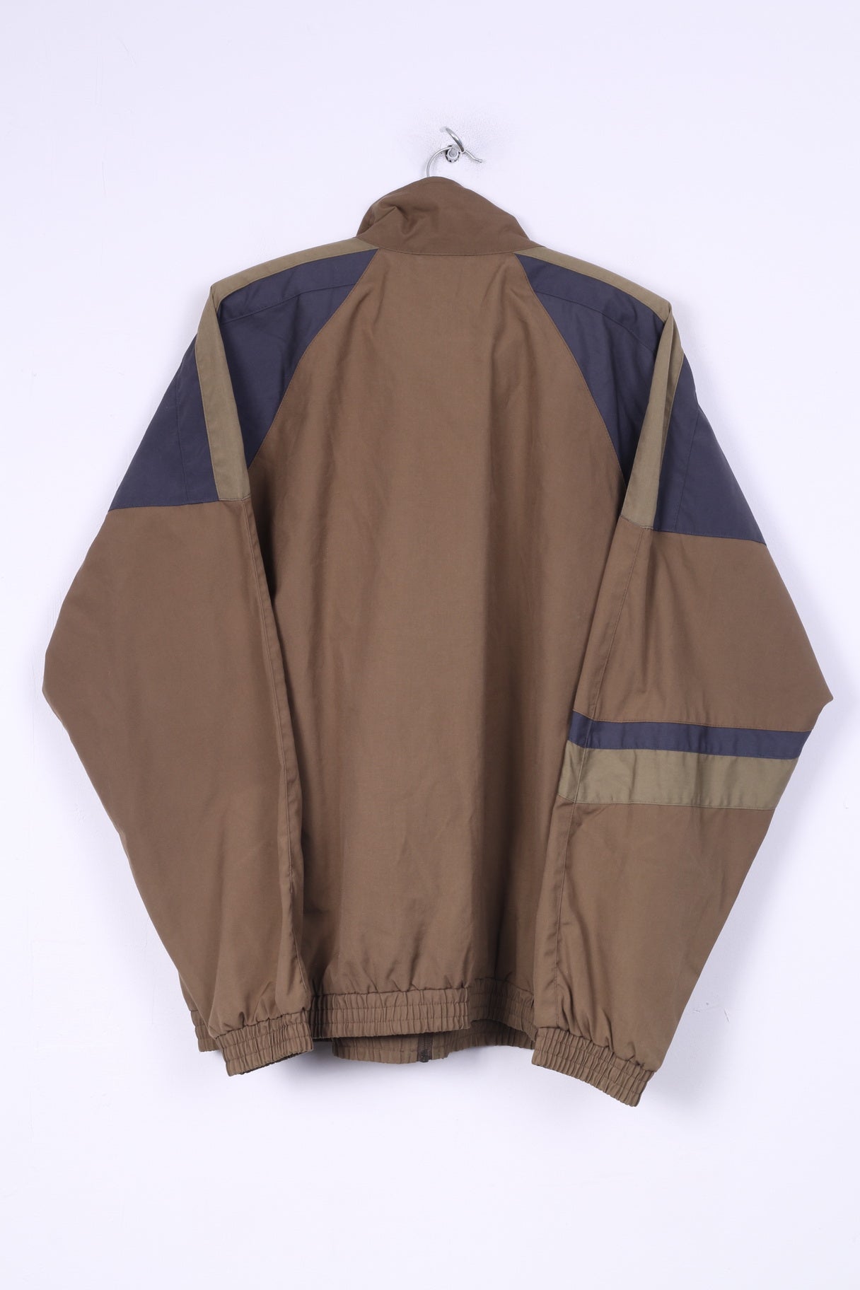 Frank Shorter Mens L Jacket Lightweight Full Zipper Khaki Sportswear Raglan Sleeve Two Pocket