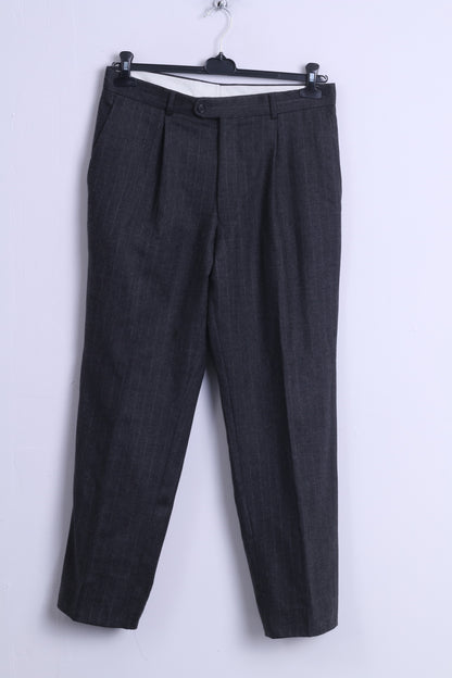 Pantaloni Pierre Cardin da uomo 50 L Pantaloni casual eleganti in lana grigia