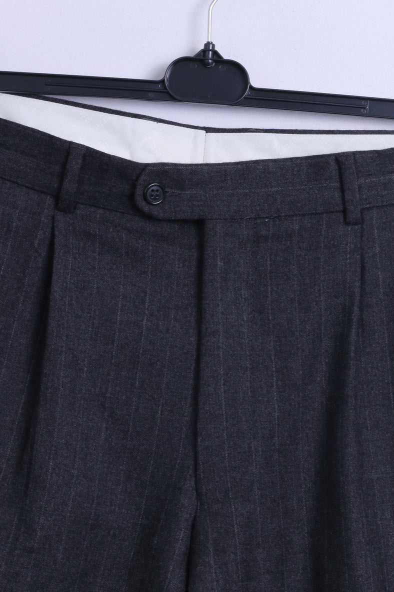 Pantaloni Pierre Cardin da uomo 50 L Pantaloni casual eleganti in lana grigia