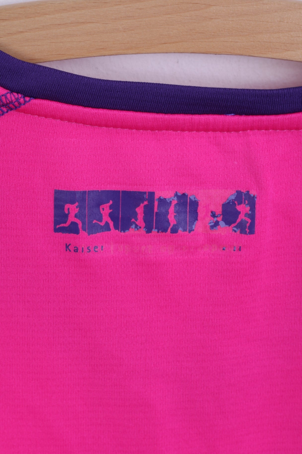New Balance Womens L Shirt Pink Neon Run V Neck Top Sportswear