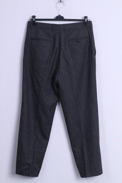 Pantaloni Pierre Cardin da uomo 50 L Pantaloni casual eleganti in lana grigia