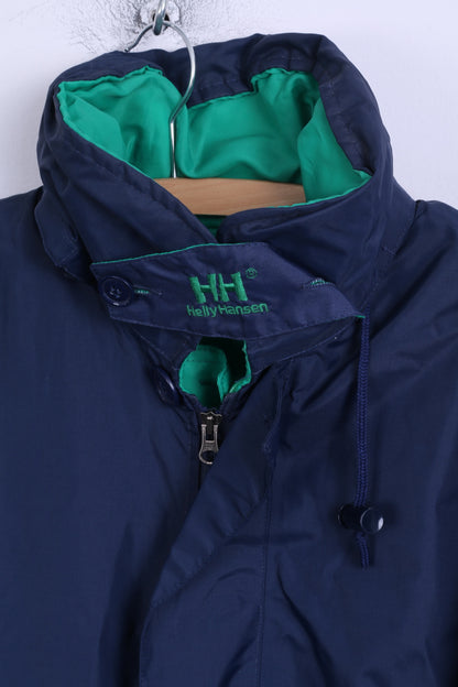 Giacca da uomo Helly Hansen M da vela verde scuro con cappuccio nascosto doppio lato