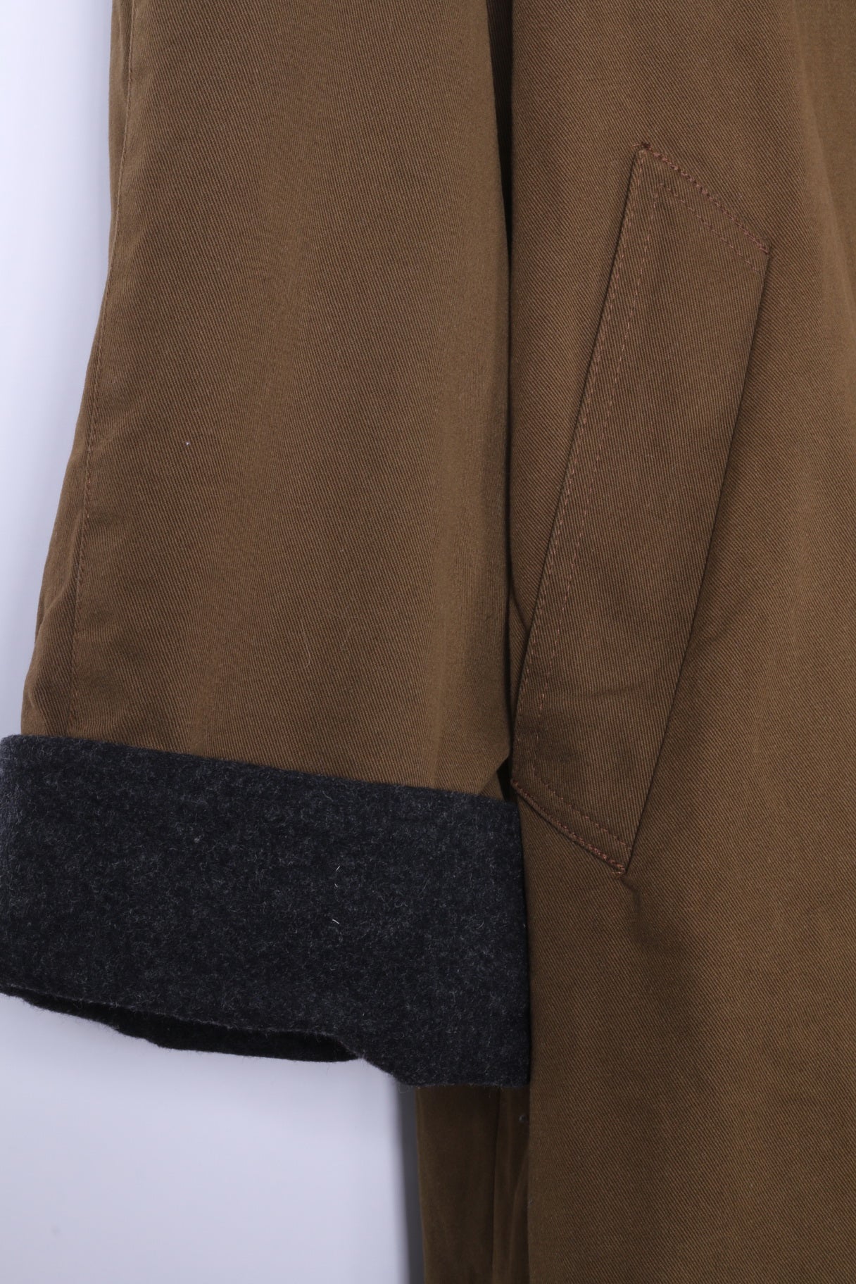 MILO Coats Womens 44 XXL Coat Brown Cotton Fleece Lined Shoulder Pads Classic