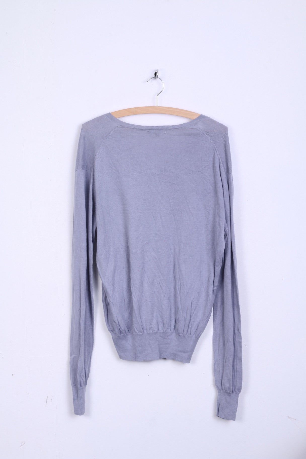 Lyle&amp;Scott Uomo XL Maglione Grigio Maglione con scollo a V in cotone