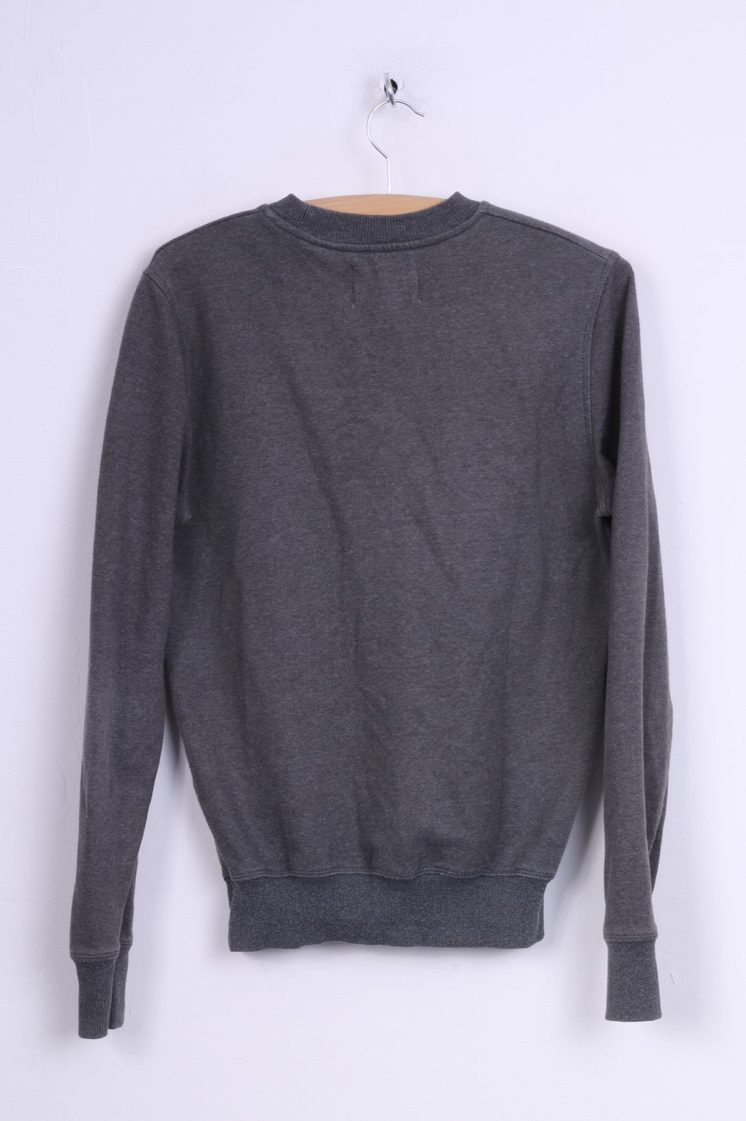 River Island Mens Xs Graphic Sweatshirt Grey Cotton Jumper
