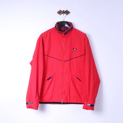 Rukka Veste M pour homme en nylon rouge Gore-Tex avec fermeture éclair légère rétro