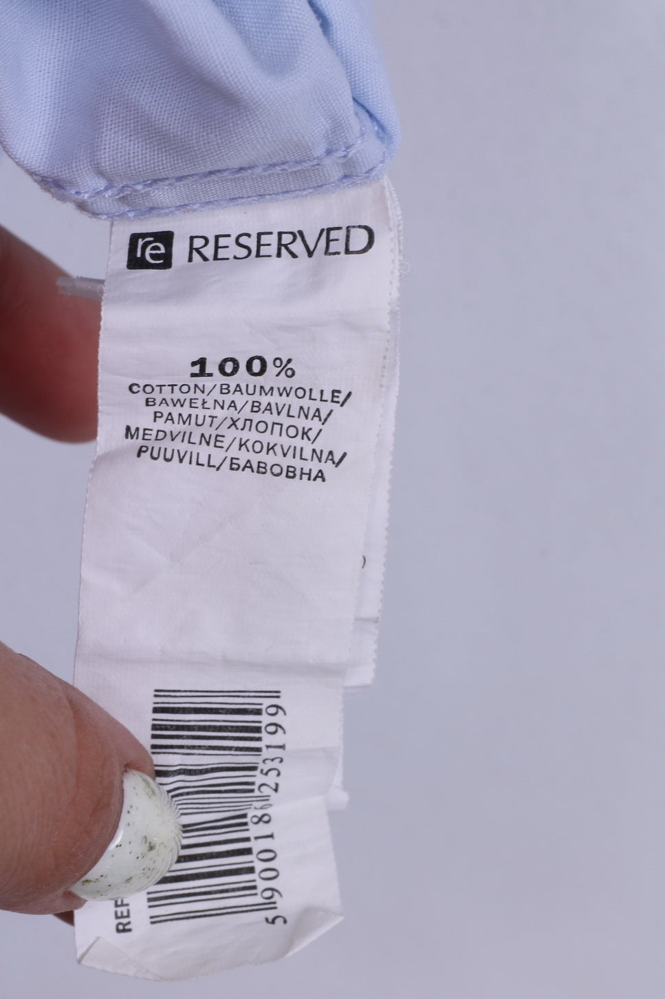 Reserved Sailing Mens S Casual Shirt Light Blue Short Sleeve Cotton Regular Top