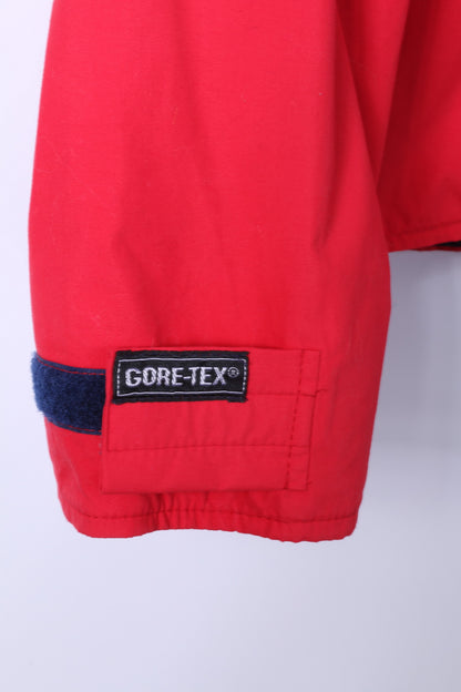 Rukka Veste M pour homme en nylon rouge Gore-Tex avec fermeture éclair légère rétro