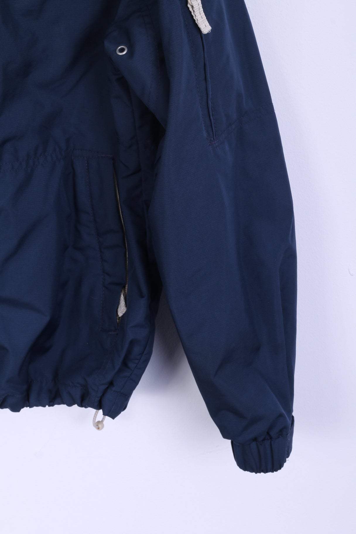 Eddie Bauer Boys M Jacket Navy Hoody Outdoor Zip Up Léger Haut