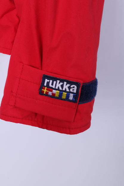 Rukka Veste M pour homme en nylon rouge Gore-Tex avec fermeture éclair légère rétro