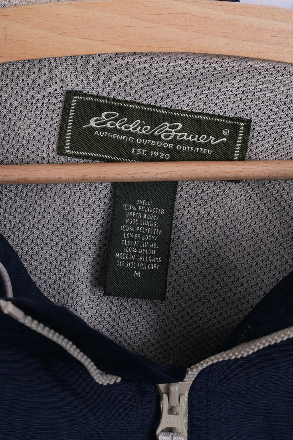 Eddie Bauer Boys M Jacket Navy Hoody Outdoor Zip Up Léger Haut