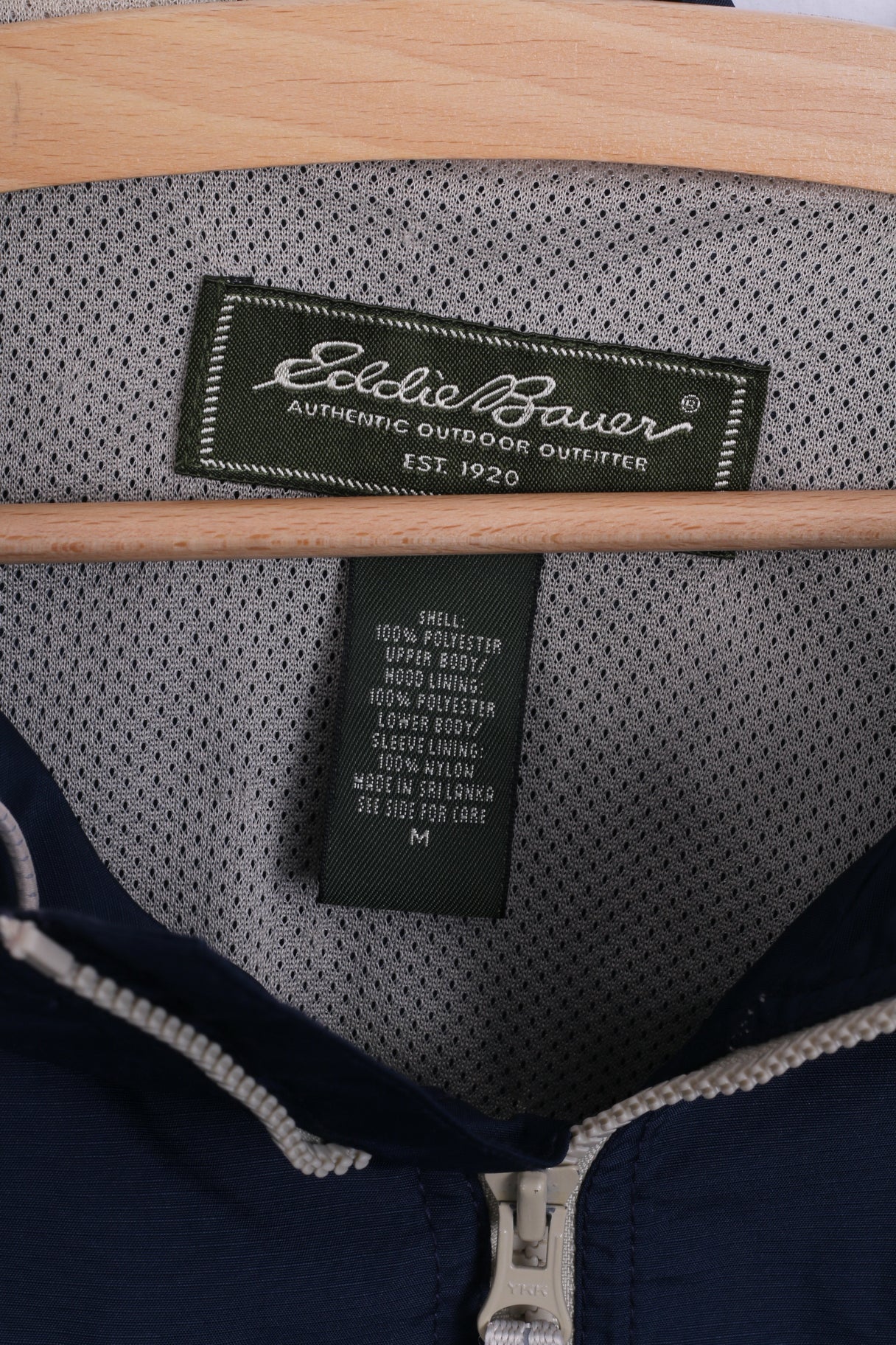 Eddie Bauer Boys M Jacket Navy Hoody Outdoor Zip Up Léger Haut