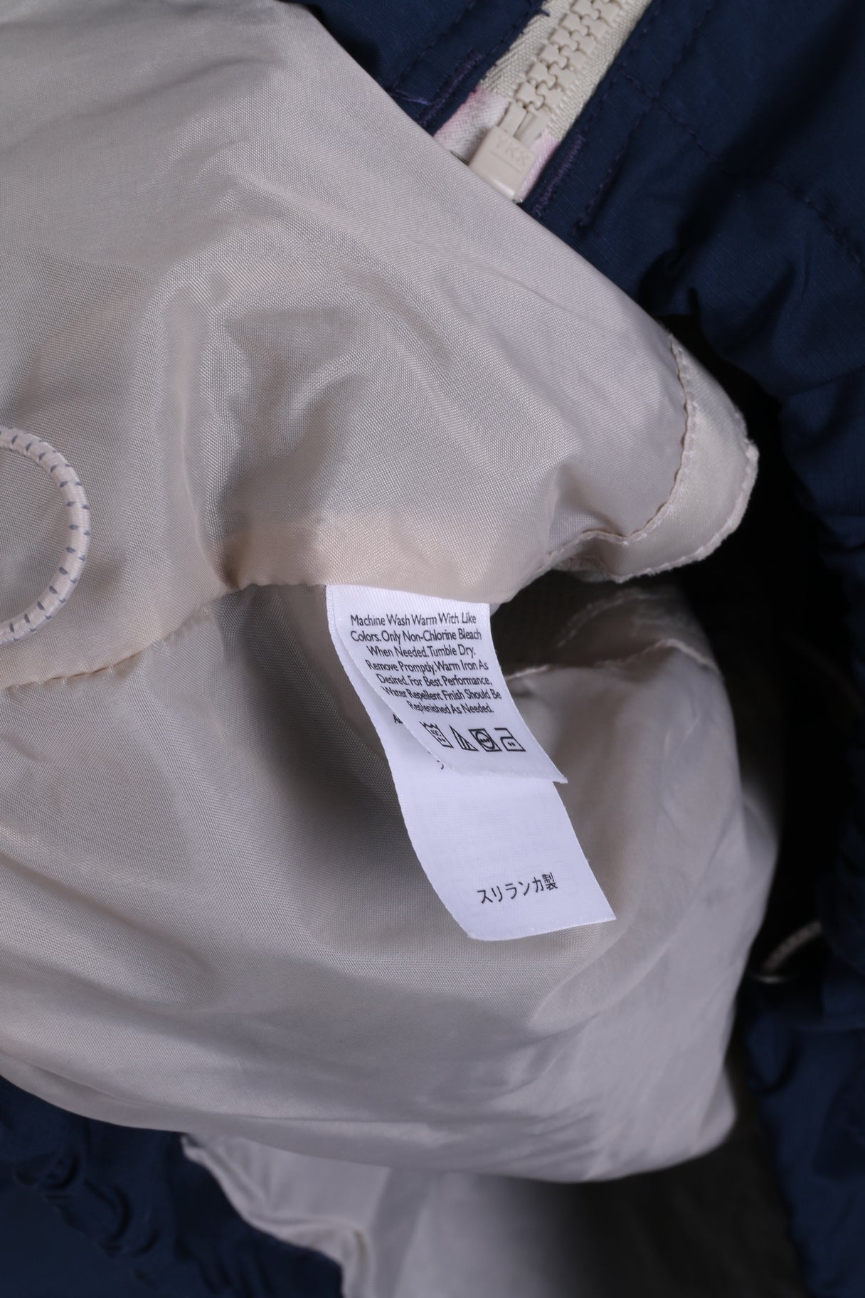 Eddie Bauer Boys M Jacket Navy Hoody Outdoor Zip Up Léger Haut