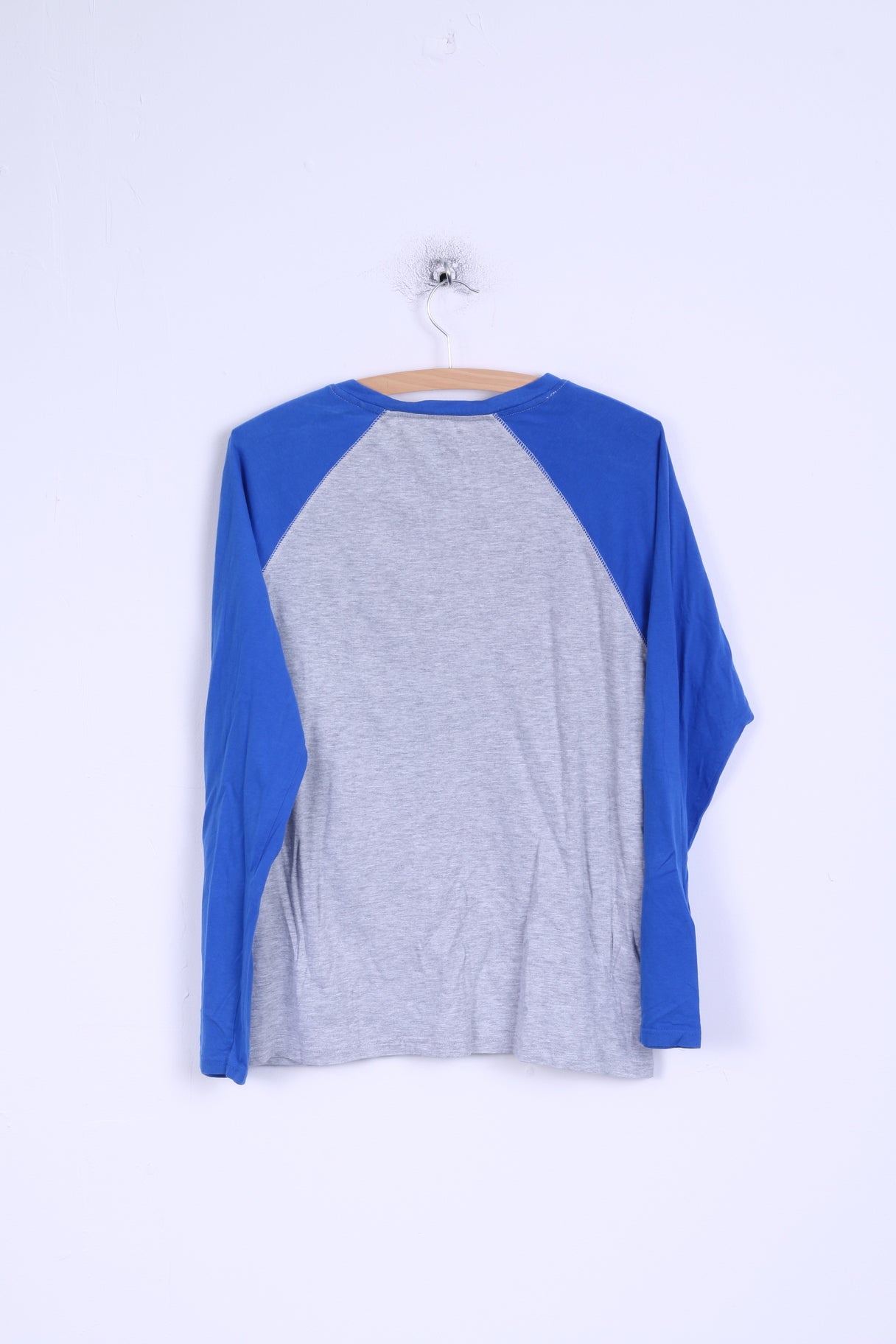 Pepsi Maglietta da donna a maniche lunghe in cotone grigio blu con grafica elasticizzata