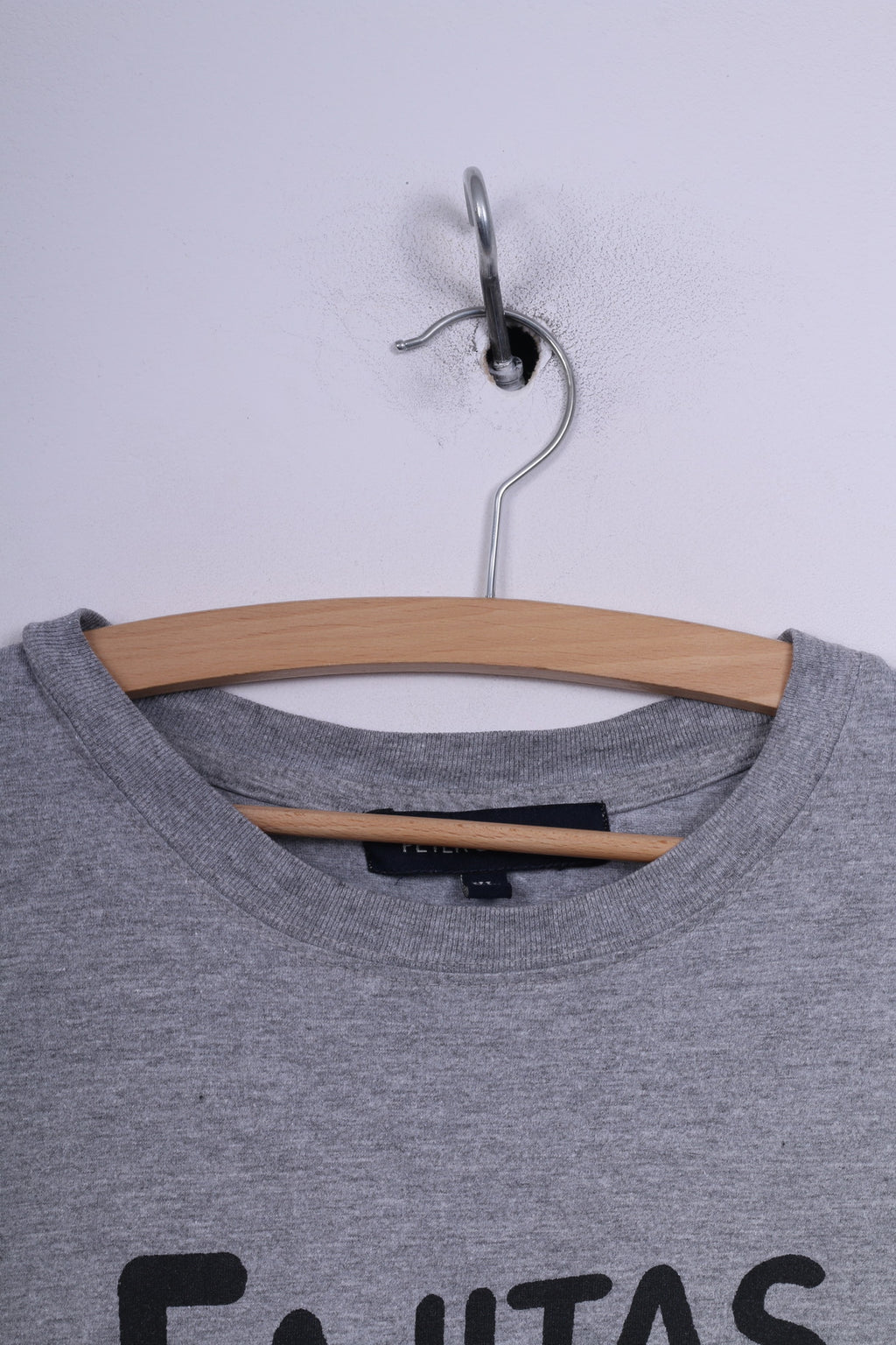 Peter Gordon Camicia grafica da uomo XL(L) manica lunga in cotone grigio girocollo Club Los Amigos 