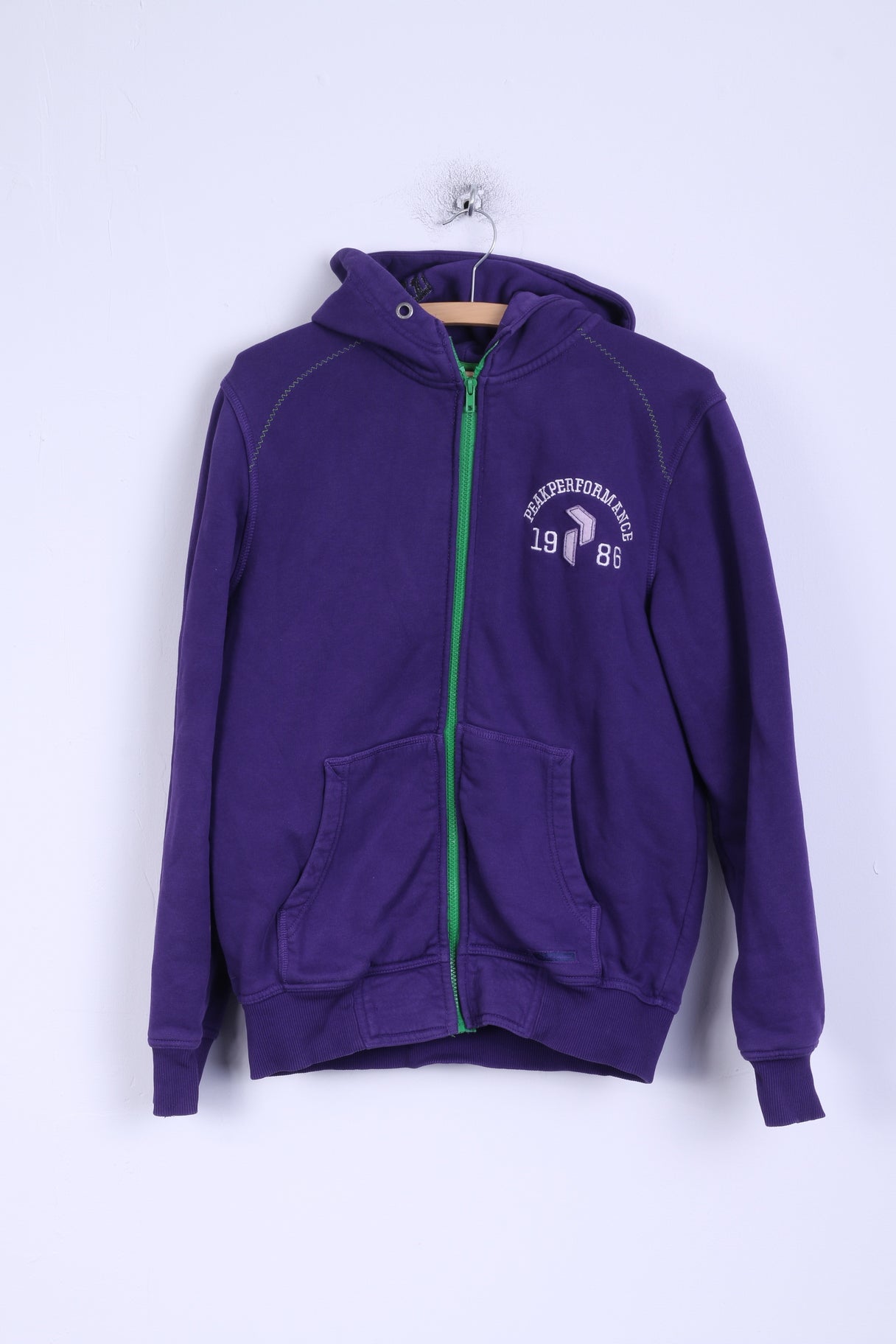 Peak Performance Sweat Homme L (M) Violet À Capuche Coton Roldal Freeride