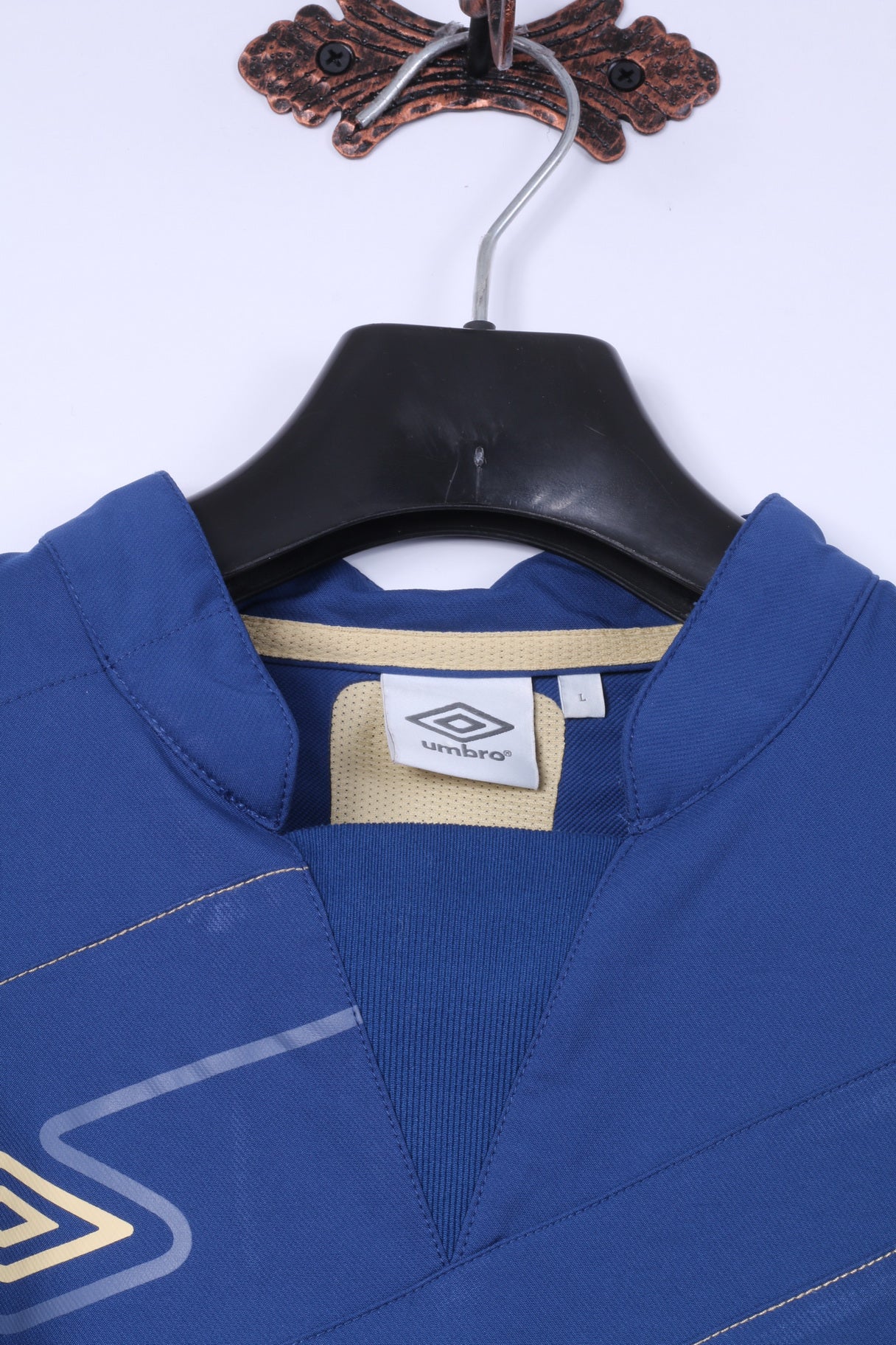 Umbro Giacca pullover da uomo L Blu Abbigliamento sportivo leggero Avtive Run Gym Top