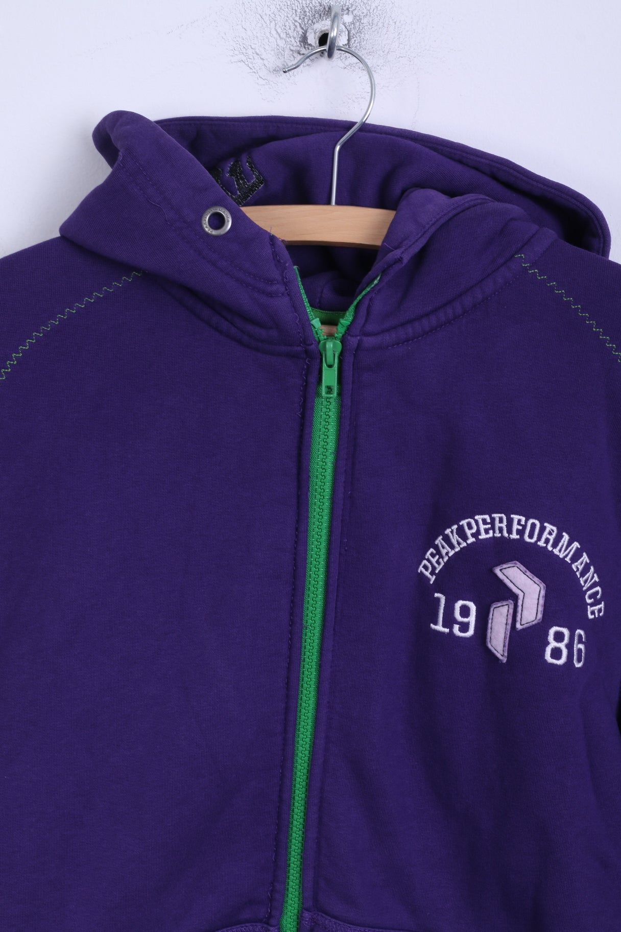 Peak Performance Sweat Homme L (M) Violet À Capuche Coton Roldal Freeride