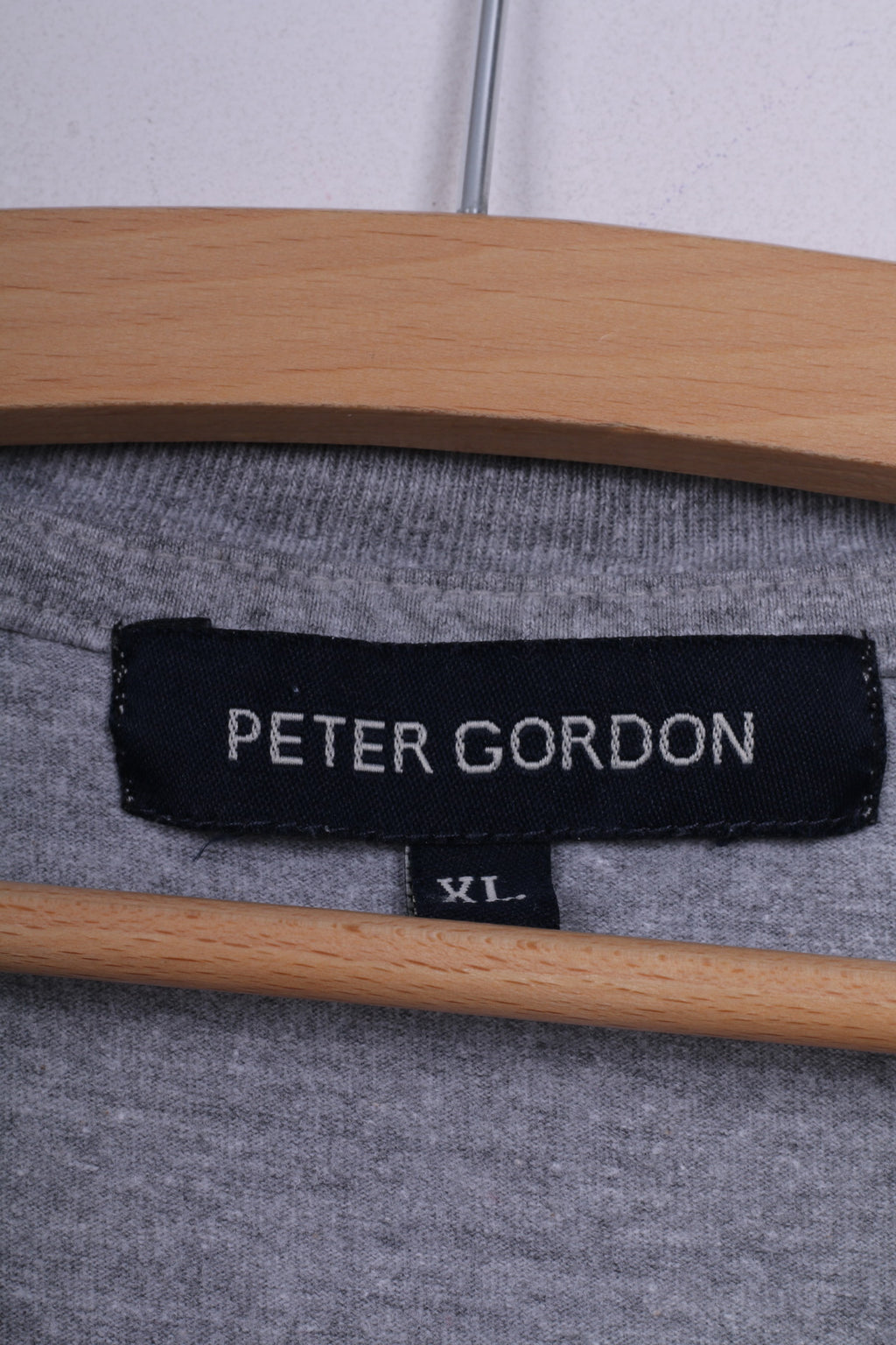 Peter Gordon Camicia grafica da uomo XL(L) manica lunga in cotone grigio girocollo Club Los Amigos 