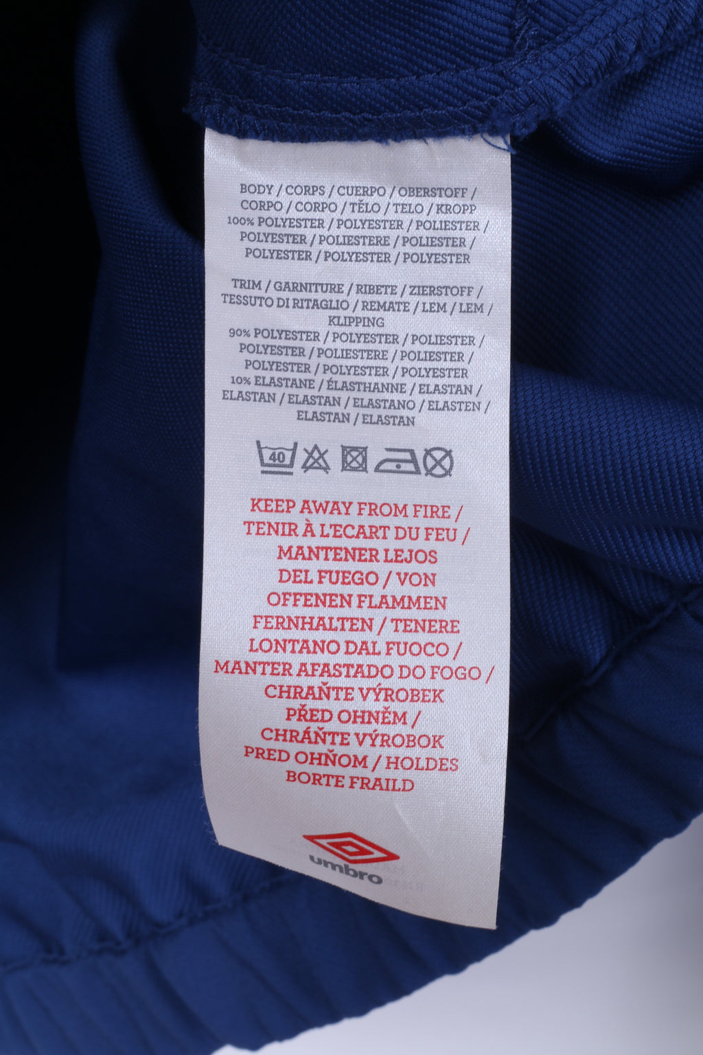 Umbro Giacca pullover da uomo L Blu Abbigliamento sportivo leggero Avtive Run Gym Top