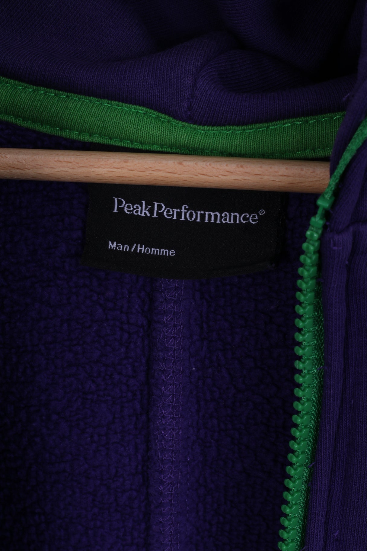 Peak Performance Sweat Homme L (M) Violet À Capuche Coton Roldal Freeride
