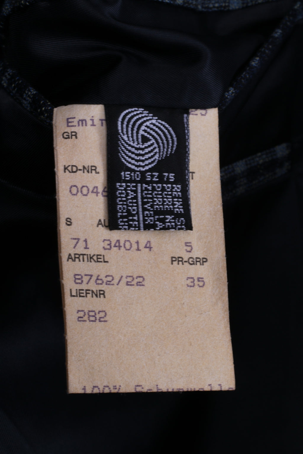 Roeterink Bocholt Uomo 50 40 Blazer Blu Vintage Check Giacca 100% Lana Made in Italy