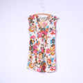 Tom Joule Femme Xs 8 Mini Robe Fleurs Imprimé Multicolore Sans Manches 