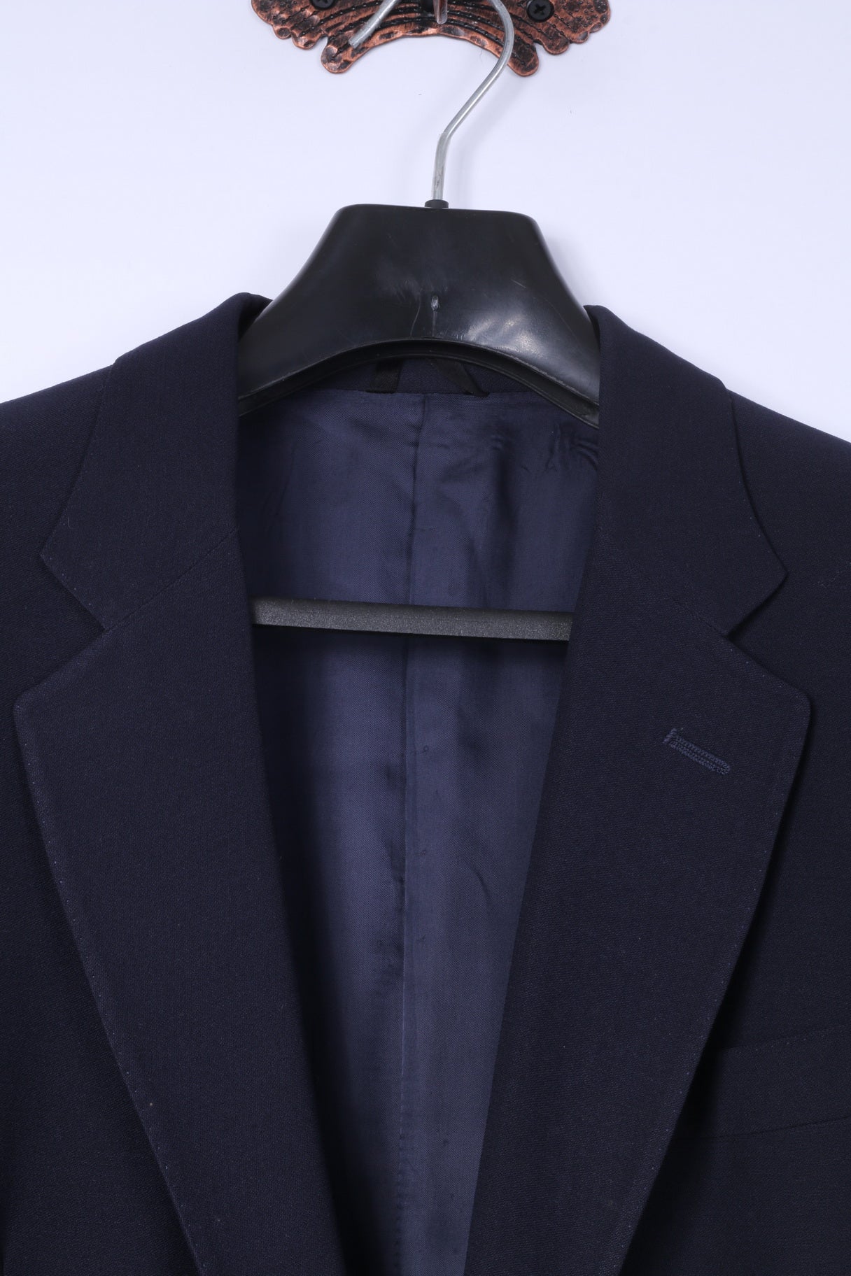 FATINA Giacca da uomo 54 S Navy 100% lana Classic Roma Retro giacca monopetto