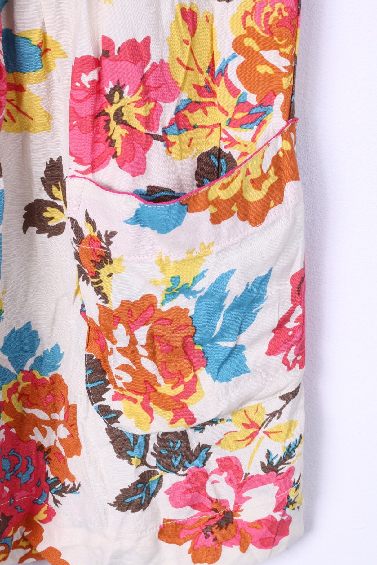 Tom Joule Miniabito da donna Xs 8 con stampa fiori multicolore senza maniche 