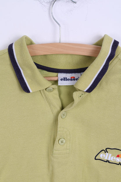 Ellesse Polo L Homme Coton Olive Boutons Détaillés