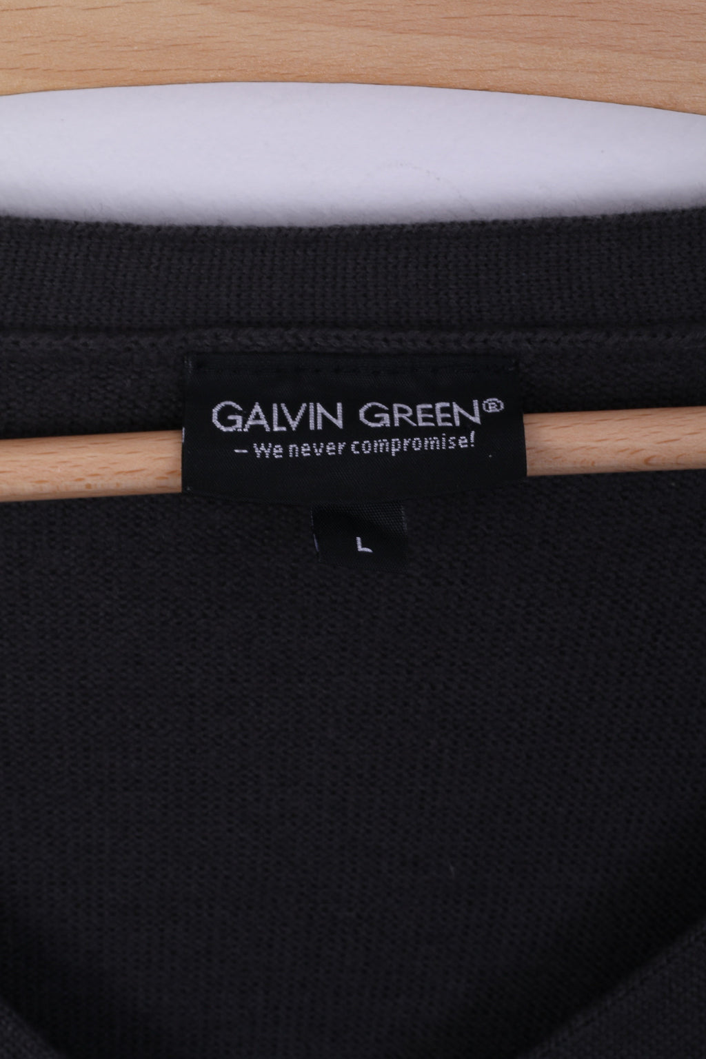 GALVIN GREEN Maglione da uomo L maglione grigio scuro con scollo a V