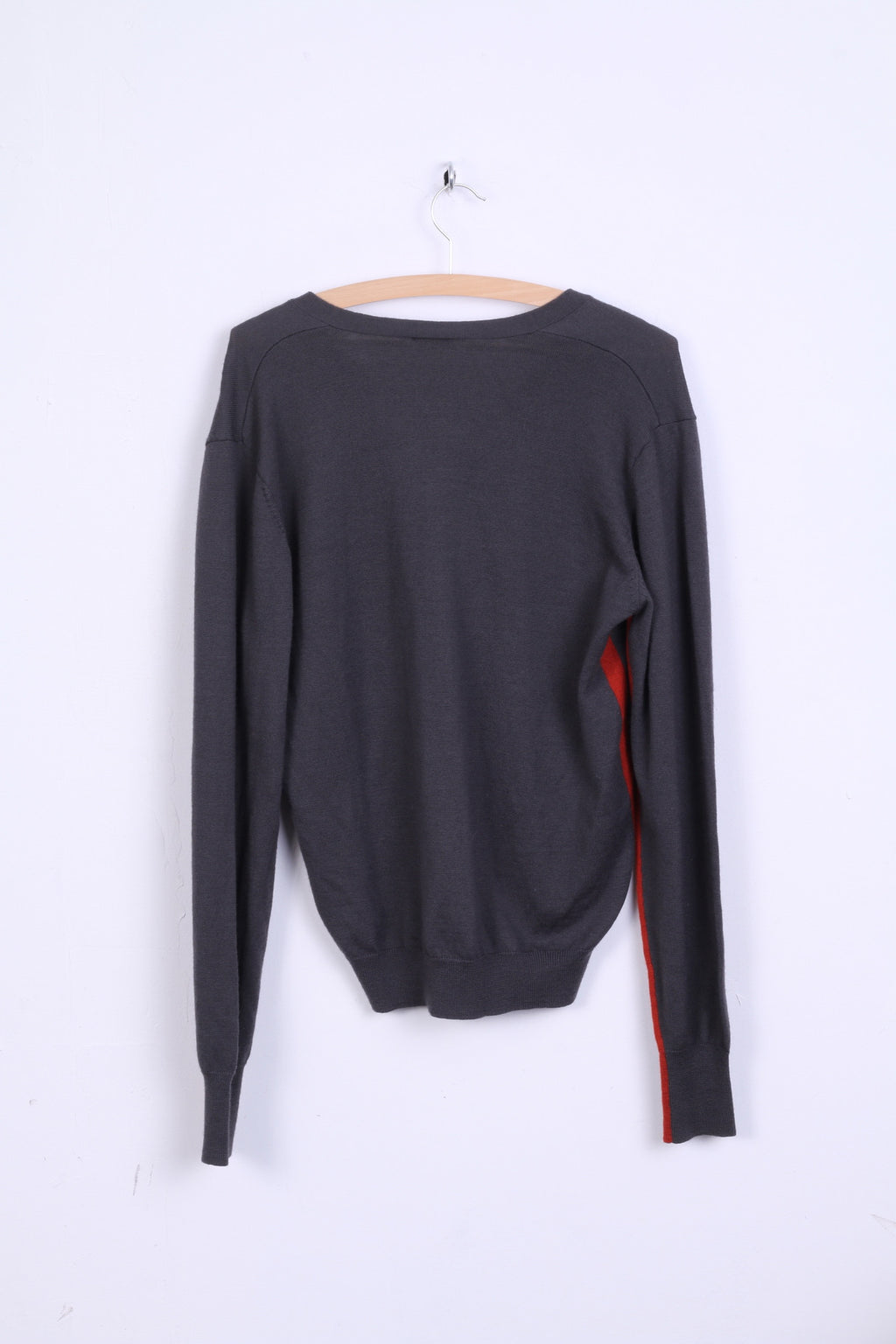 GALVIN GREEN Maglione da uomo L maglione grigio scuro con scollo a V