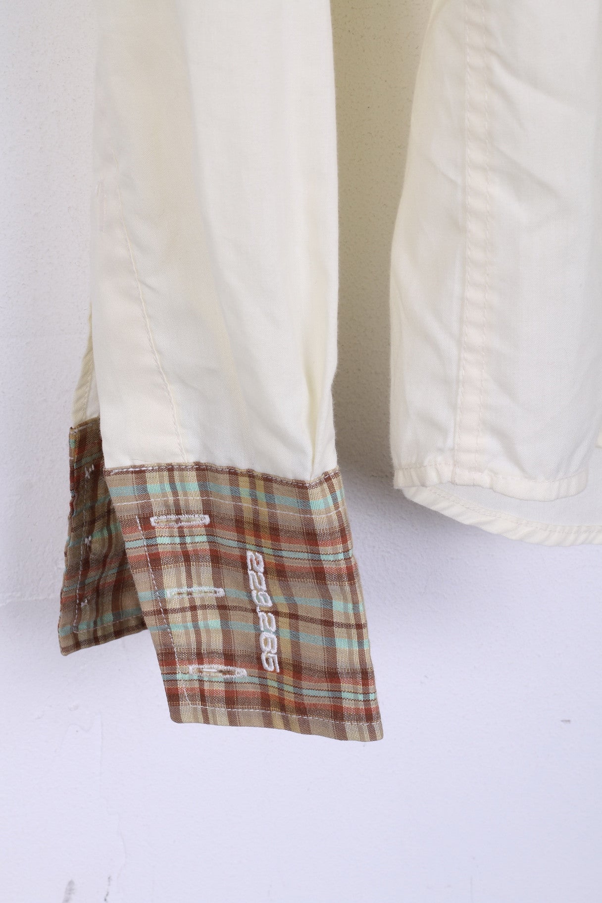 Moods of Norway Chemise décontractée M pour homme en coton écru à manches longues