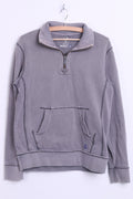 Originals Fot Face Mens S Sweatshirt Zip Neck Washed Look Cotton - RetrospectClothes