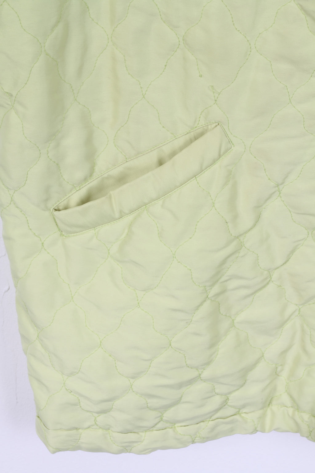 Marc Lauge Womens M Vest Lime Waistcoat Bodywarmer Quilted Lightweight Top